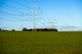 High Voltage Power Post Electric Poles Royalty Free Stock Photo