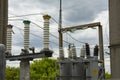 High-voltage power transformer substation of an electric network