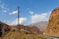 High voltage power transmission pylon Royalty Free Stock Photo