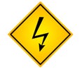 High voltage road sign