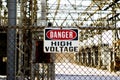 High voltage sign Royalty Free Stock Photo