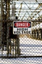 High voltage sign Royalty Free Stock Photo