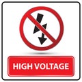High voltage sign illustration