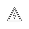 High voltage sign line icon Royalty Free Stock Photo