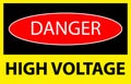 High Voltage sign high voltage Yellow sign triangle sign