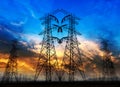 High voltage tower Royalty Free Stock Photo