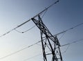 high voltage tower, electricity transmission. Power Royalty Free Stock Photo