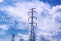 High voltage tower, Power station for making Electricity Royalty Free Stock Photo