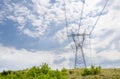 High-voltage tower sky Royalty Free Stock Photo