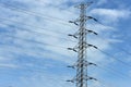 High voltage transmission line.high voltage pole Power transmission system Royalty Free Stock Photo