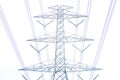 High voltage transmission pole onÃ¢â¬â¹ nature. Royalty Free Stock Photo