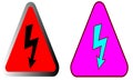 High Voltage Warning Icon Vector..Electricity Hazard Symbol Illustration Royalty Free Stock Photo