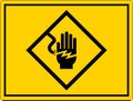 High Voltage Warning Sign Electrical Symbol Hand Shock Royalty Free Stock Photo