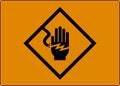 High Voltage Warning Sign Electrical Symbol Hand Shock Royalty Free Stock Photo