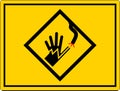 High Voltage Warning Sign Electrical Symbol Hand Shock Royalty Free Stock Photo