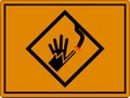 High Voltage Warning Sign Electrical Symbol Hand Shock Royalty Free Stock Photo