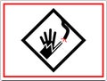 High Voltage Warning Sign Electrical Symbol Hand Shock Royalty Free Stock Photo