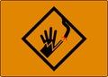 High Voltage Warning Sign Electrical Symbol Hand Shock Royalty Free Stock Photo