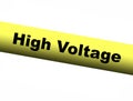 High Voltage Yellow Barrier Tape Royalty Free Stock Photo