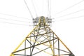 High voltage pole isolated on white background Royalty Free Stock Photo