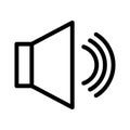 high volume line icon illustration vector graphic