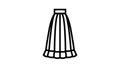 high waisted skirt line icon animation