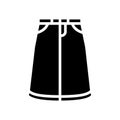 high waisted skirt vintage fashion glyph icon vector illustration