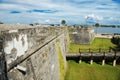 The high walls of the Castillo de San Marcos National Monument in St. Augustine, Florida Royalty Free Stock Photo