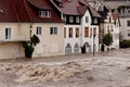 High water and flooding in Steyr