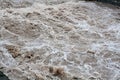 High water flow in river after heavy rains