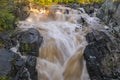 High water in the Potomac River after heavy rains.Olmsted island trail.Maryland.USA Royalty Free Stock Photo