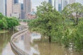 Houston Downtown Flood Royalty Free Stock Photo