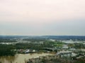 High water uiterwaarden flooding n arnhem. Controlled flooding of the waal river.