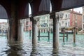 High water in Venice high tide buildings and flooded streets Royalty Free Stock Photo