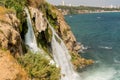 High waterfall in Antalya, Turkey. Royalty Free Stock Photo