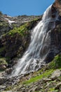 High waterfall in the mountains Royalty Free Stock Photo