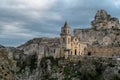 High wide view of san pietro caveoso church in matera,italy Basilicata religion