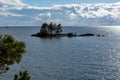 High wiew point looking out over the lake Vaettern in Sweden