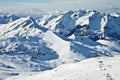 High winter snowy mountains