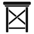 High wooden chair icon simple vector. Outdoor furniture