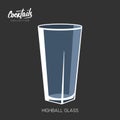 Highball glass sign simple icon empty vector illustration