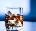Highball whiskey glass at eye level Royalty Free Stock Photo