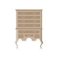 Highboy flat . It is executed in the old and modern style. Royalty Free Stock Photo
