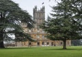 Highclere Castle downton abbey and yew tree Royalty Free Stock Photo