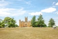 Highclere castle with park and green trees newbury England