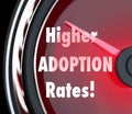 Higher Adoption Rates Speedometer Reasure Rising Acceptance Level