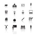 Higher education icons set Royalty Free Stock Photo