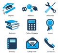 Higher Education Icons Set One Royalty Free Stock Photo