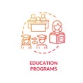 Higher education programs concept icon Royalty Free Stock Photo