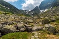 Higher part of Hlinska dolina valley in Vysoke Tatry mountains in Slovakia